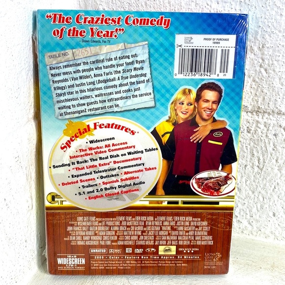 New in Plastic 2005 Waiting Ryan Reynolds and Anna Faris Comedy DVD Mov… - Picture 2 of 6